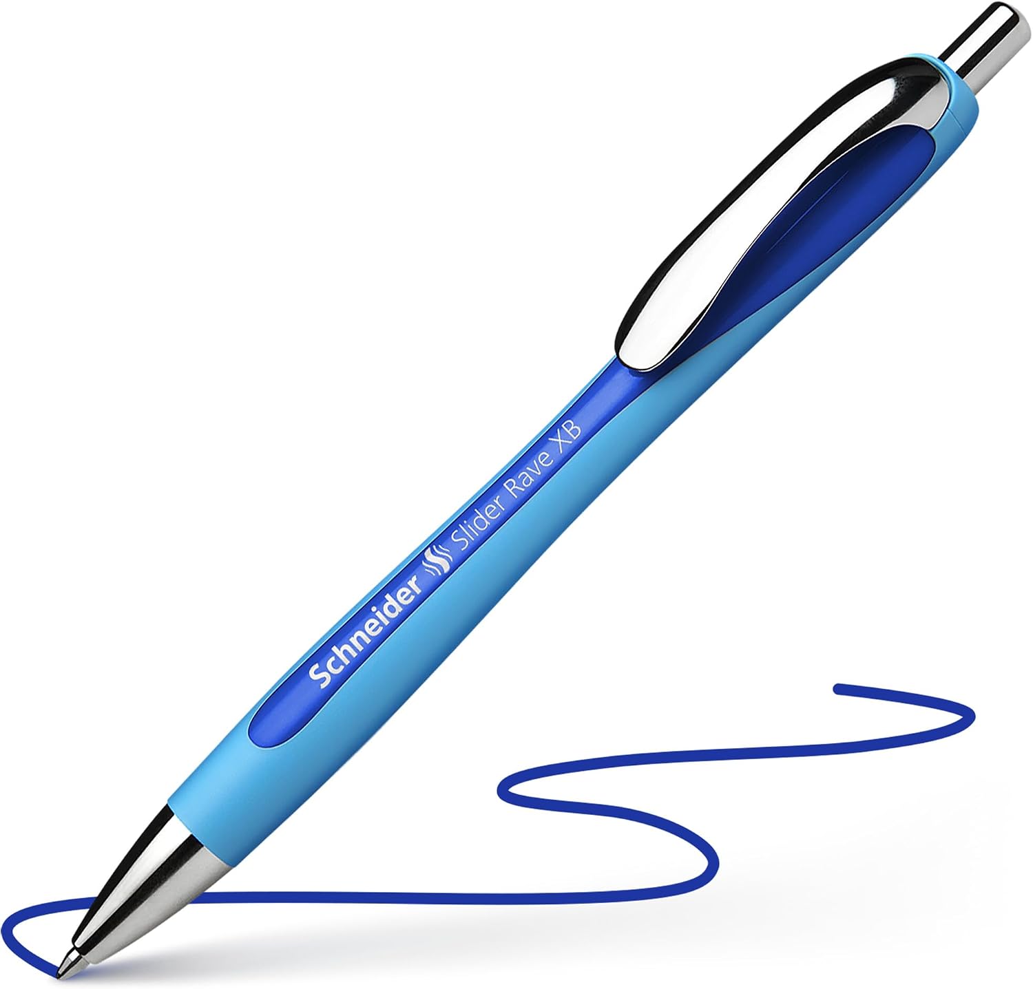 Detalle 2 de Schneider Slider Rave XB Kugelschreiber – 5 Stück Hellblau-Blau