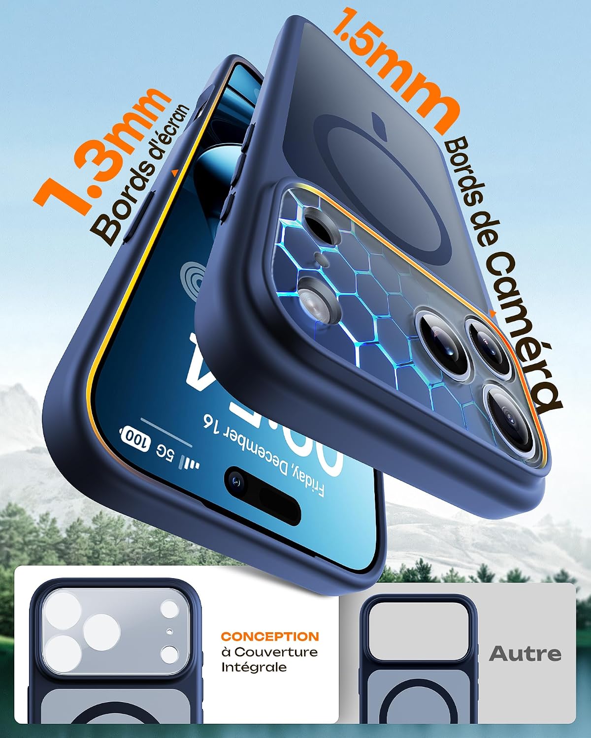 Thumbnail 6 de TOCOL Coque magnétique iPhone 17 Pro Max 6,9" compatible MagSafe