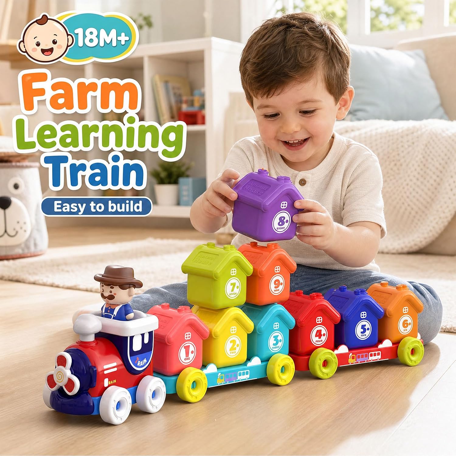Detalle 2 de Luoba Toddler Train Set
