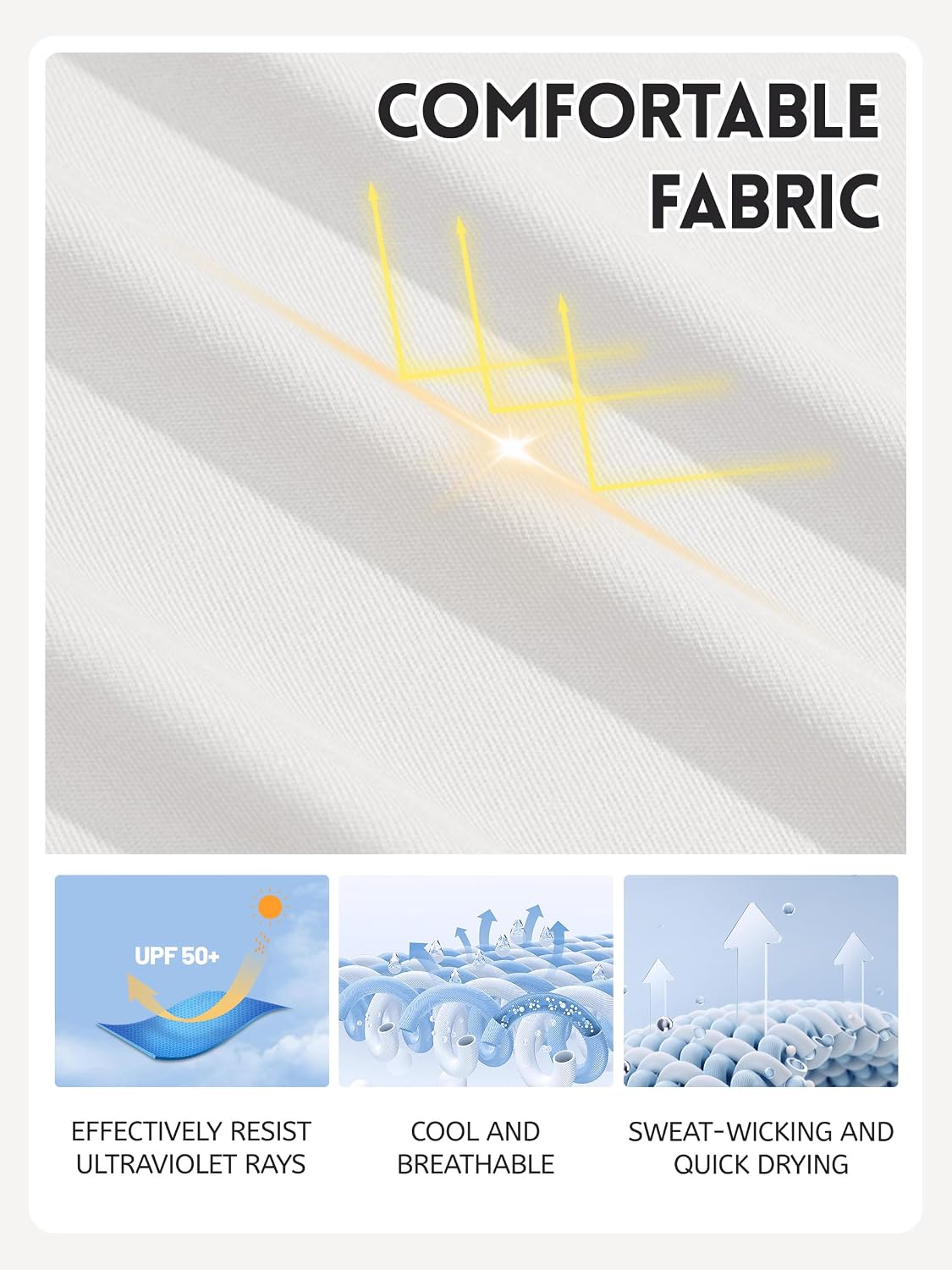 Detalle de TACVASEN UV sun protection top UPF 50+