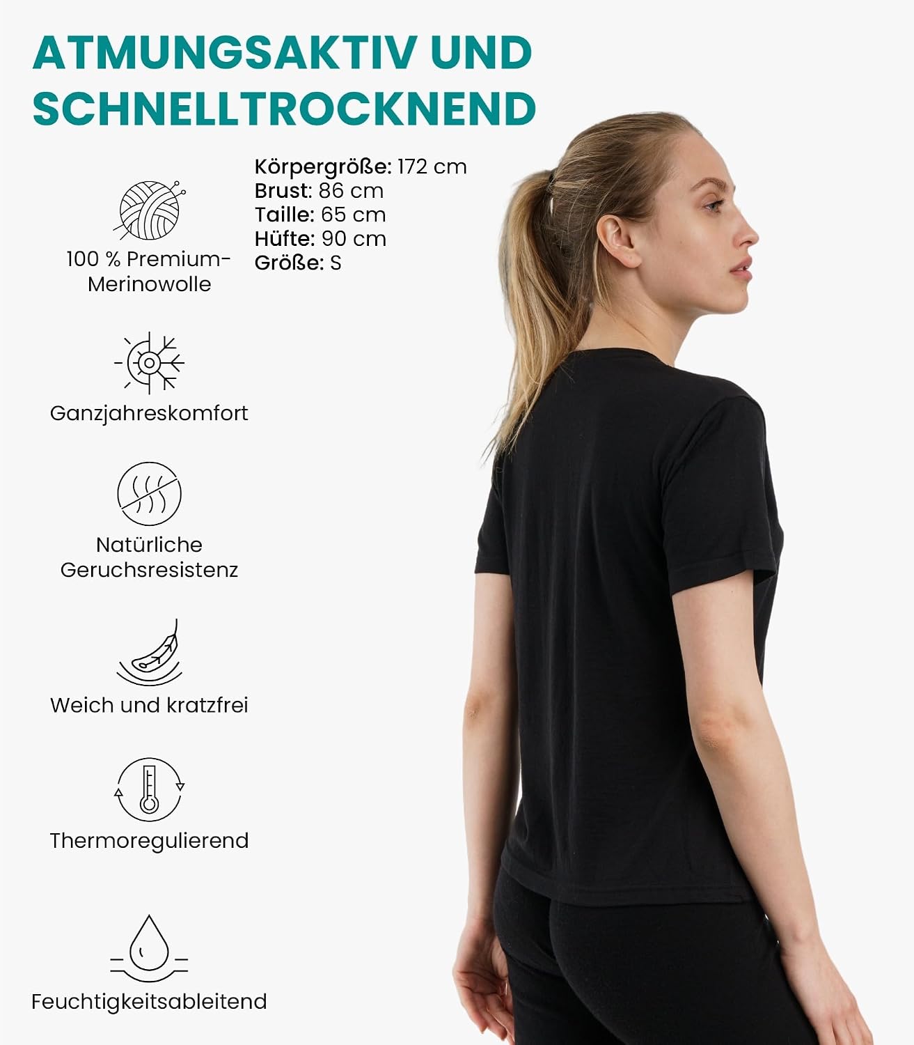 Thumbnail 2 de Merino.tech Merino Shirt Damen Wandern