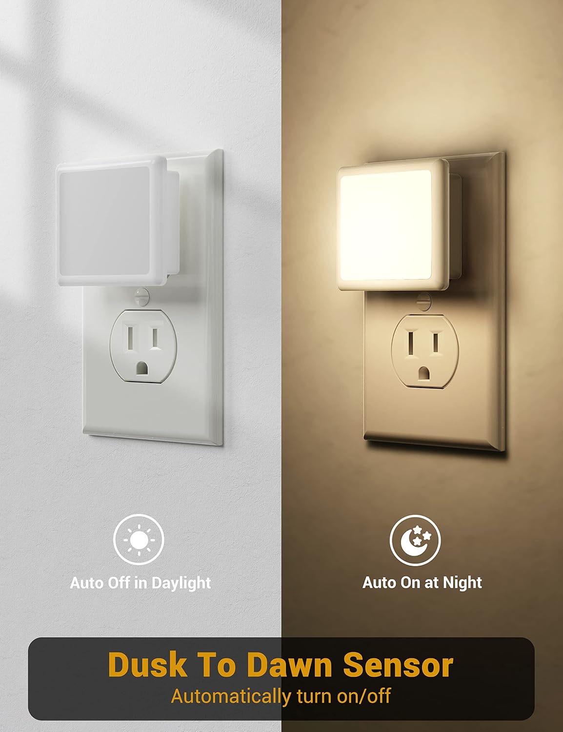 Detalle 2 de JandCase Plug-In Night Lights, 2-Pack