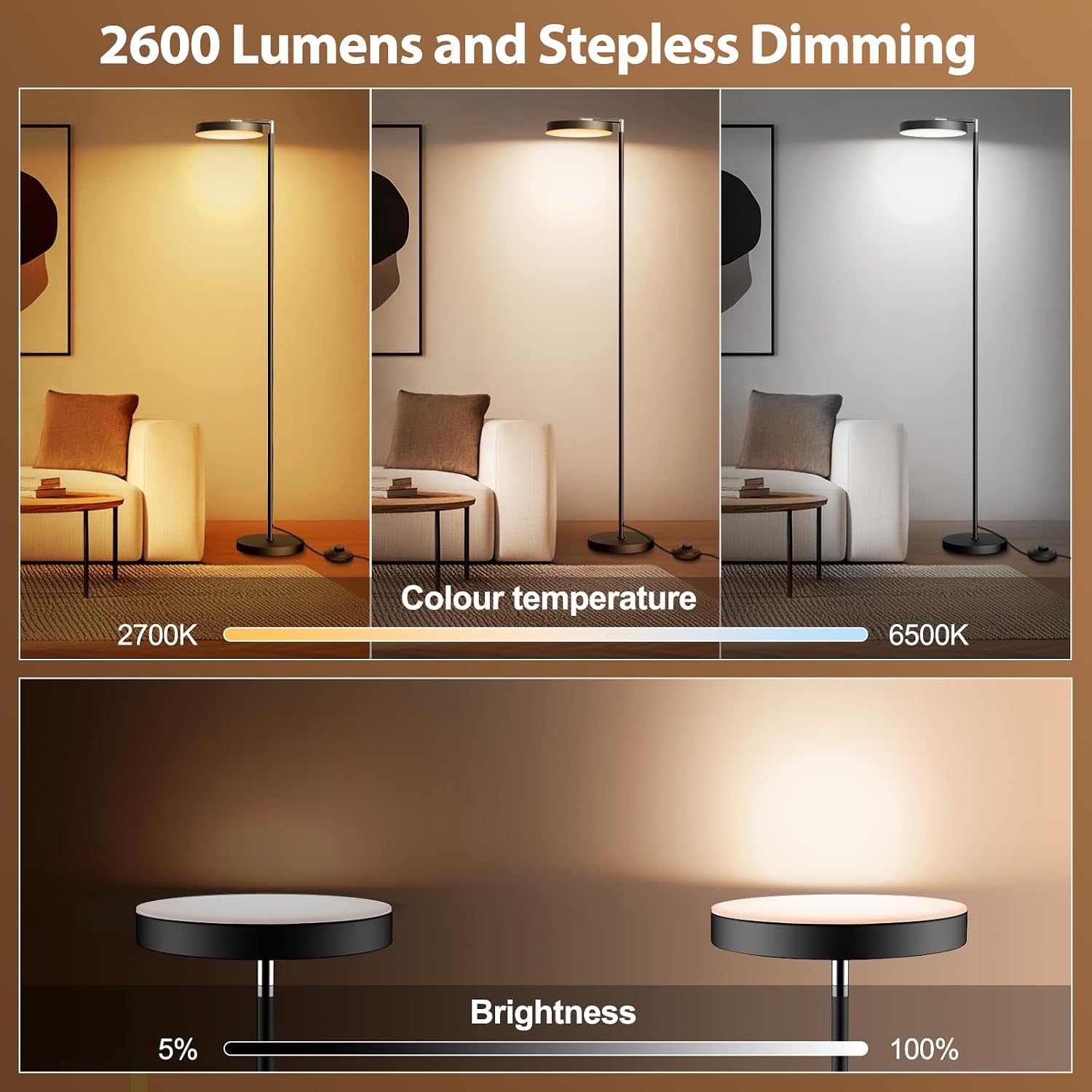 Thumbnail 2 de LED floor lamp 163cm, dimmable