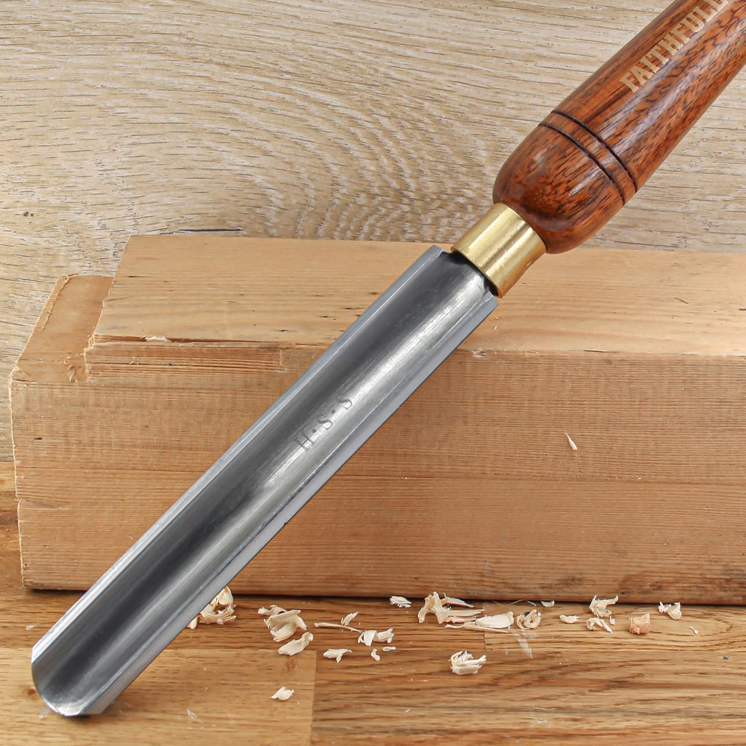 Thumbnail 1 de Faithfull HSS 20mm Roughing Out Gouge Full Length Woodturning Chisel