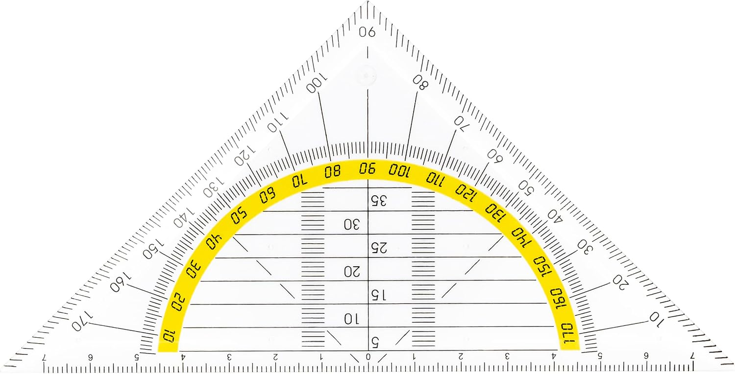Detalle de TSI 46302 geodriehoek 16 cm van transparant kunststof