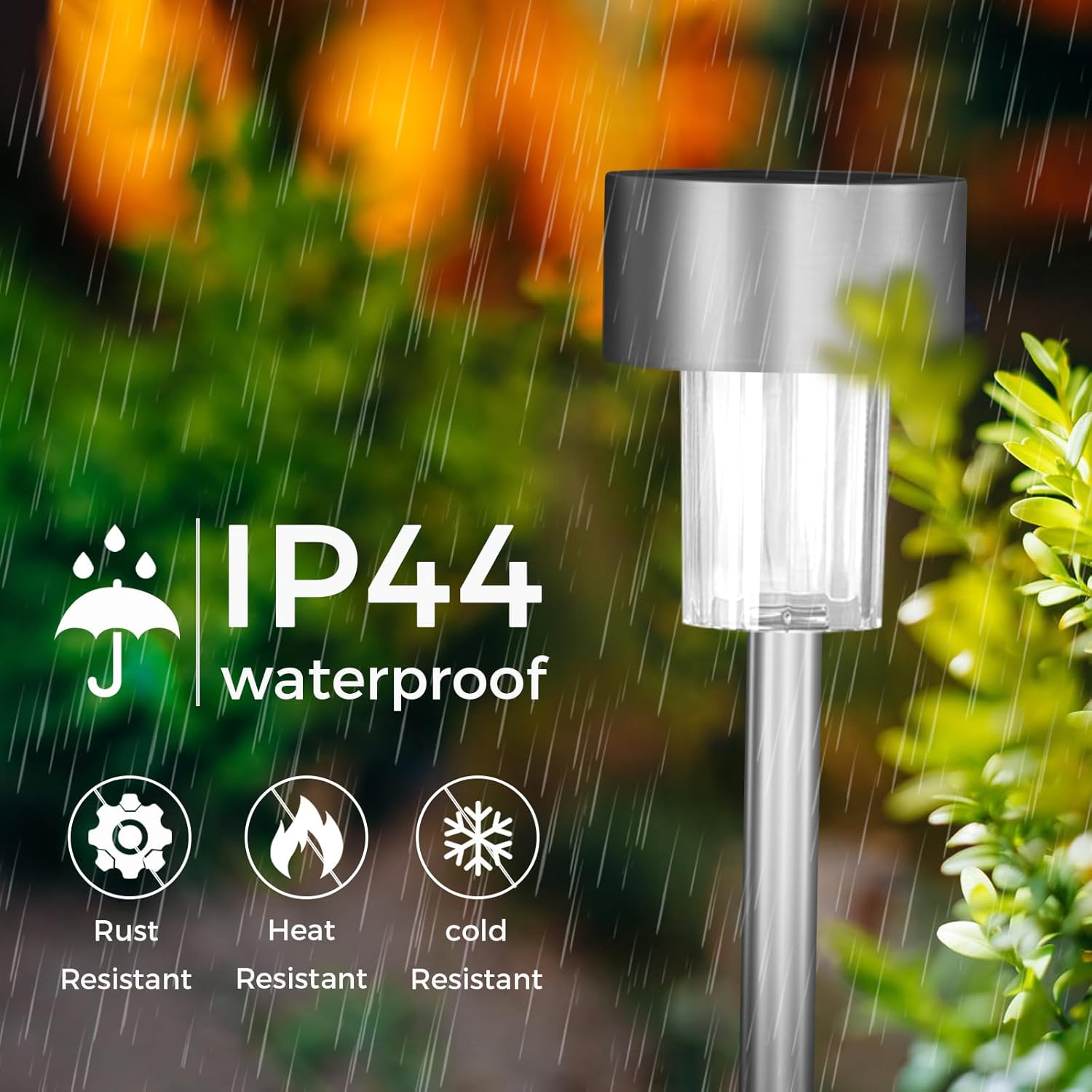 Thumbnail 2 de Jsdoin 12PCS Solar Garden Lights – stainless steel stake LEDs for pathways and patios