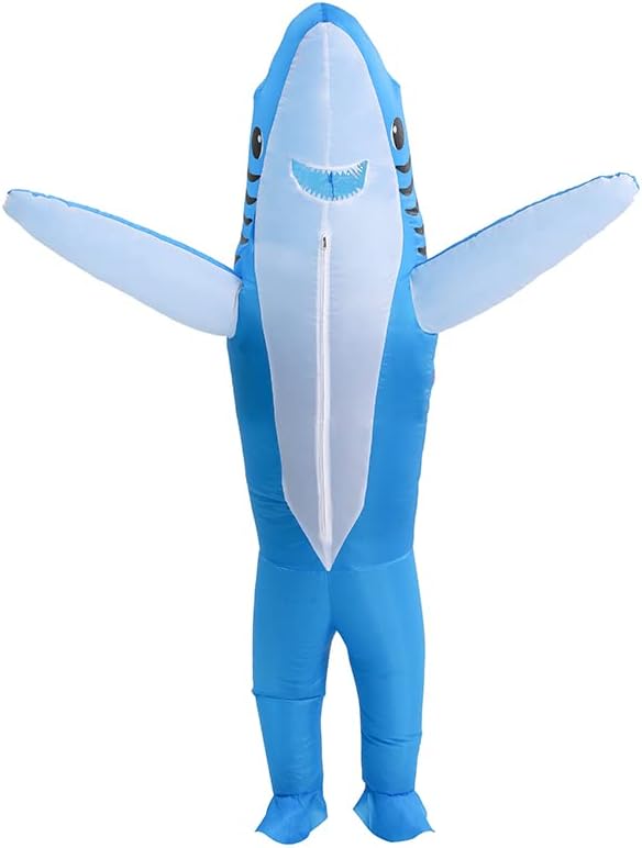 Thumbnail 6 de KMiKE Inflatable Shark Costume for Adults and Kids with Battery-Powered Fan