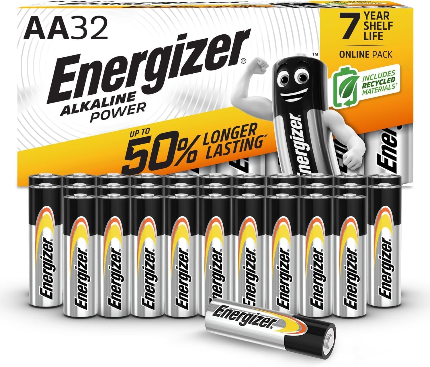 Detalle de Energizer Alkaline Power AA 1.5V 32-pack ⚡