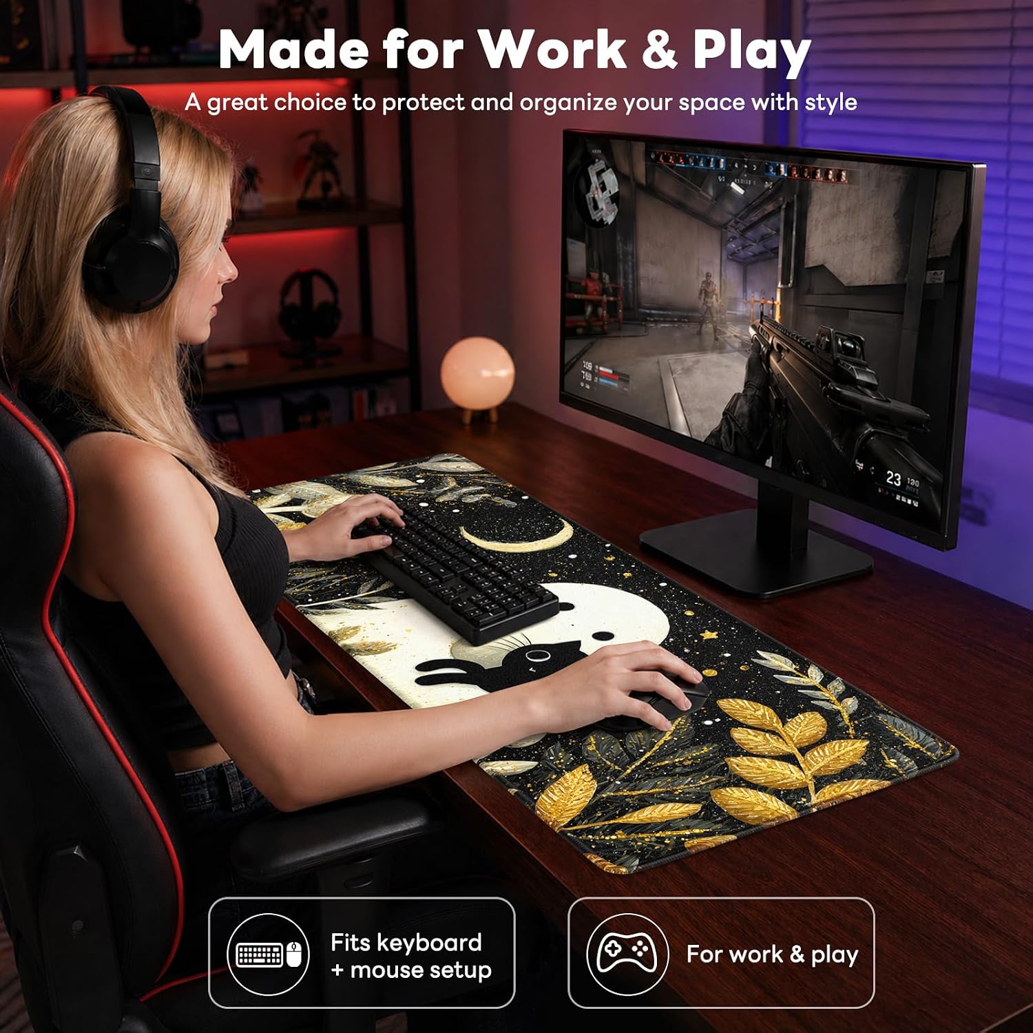 Thumbnail 6 de Stanploe Gaming Mouse Pad, 31.5 x 11.8 in