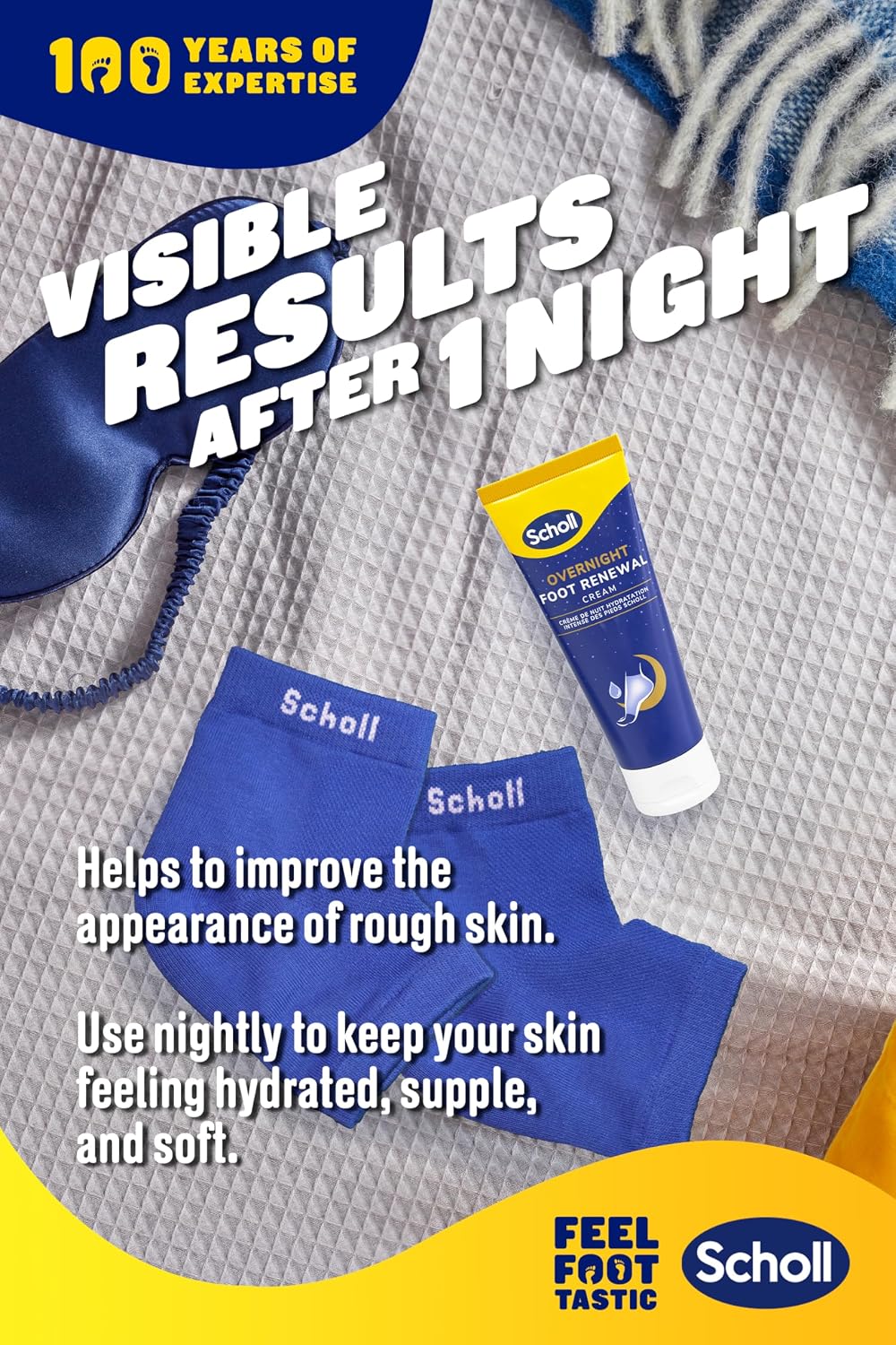 Detalle 2 de Scholl Overnight Renewal Kit 60 ml foot cream 🦶