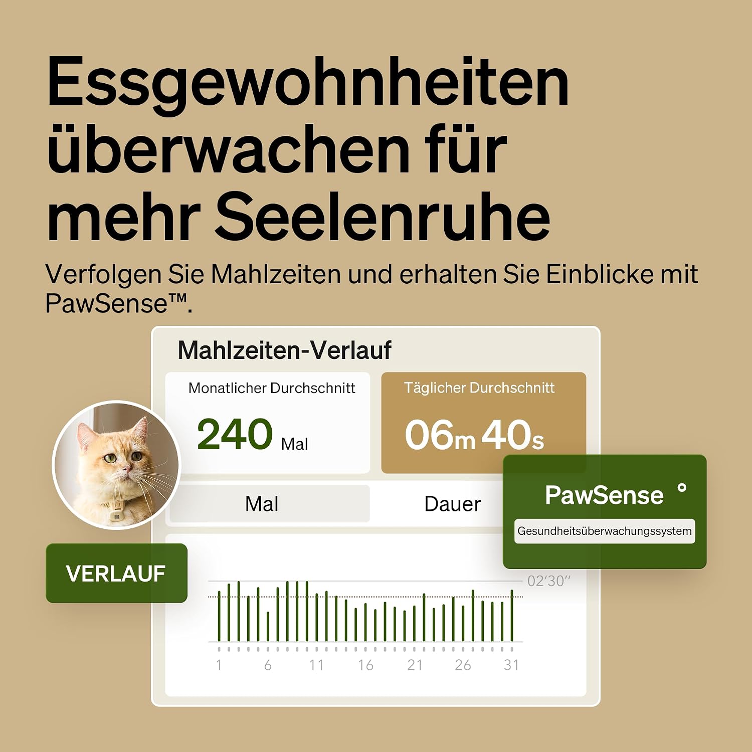 Detalle 2 de PETLIBRO Futterautomat Katze RFID – 3L, 10 Mahlzeiten, 5G Wi‑Fi, App‑Steuerung