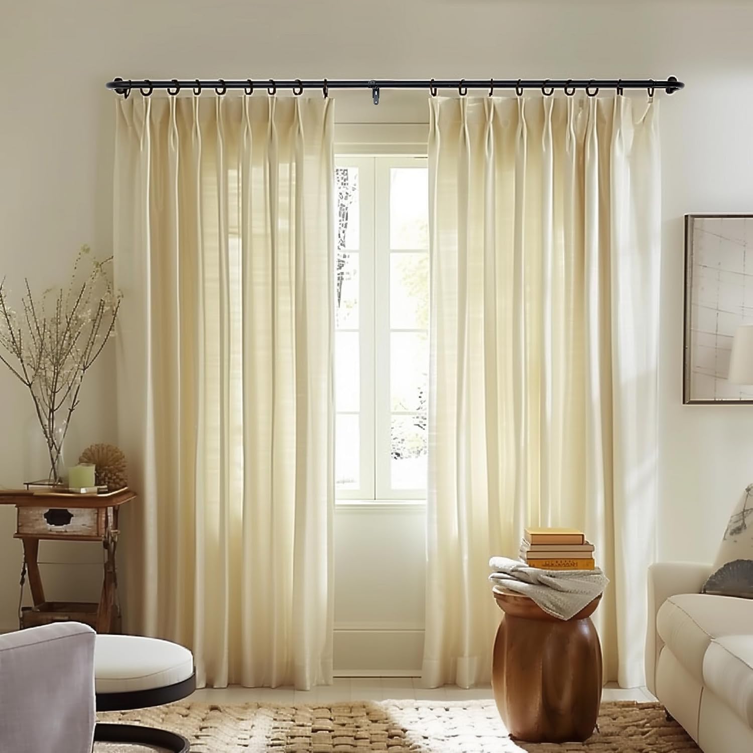 Thumbnail 5 de Amazon Basics Extendable Double Curtain Pole 122–224 cm 🪟