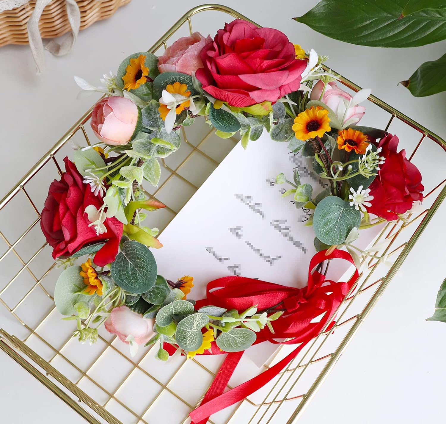 Detalle de LLinfflr Floral Crown Headband