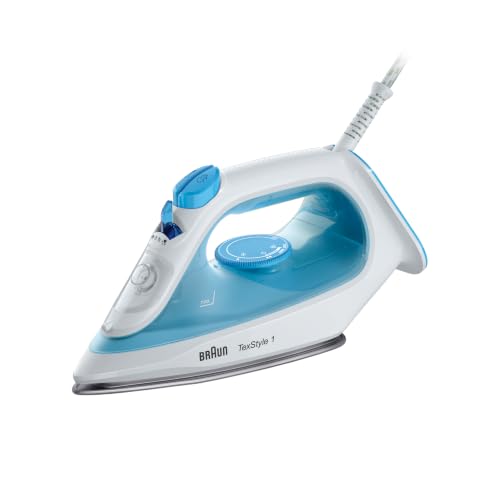 Detalle de Braun TexStyle 1 SI1029BL: plancha de vapor con suela antiadherente y calentamiento rápido