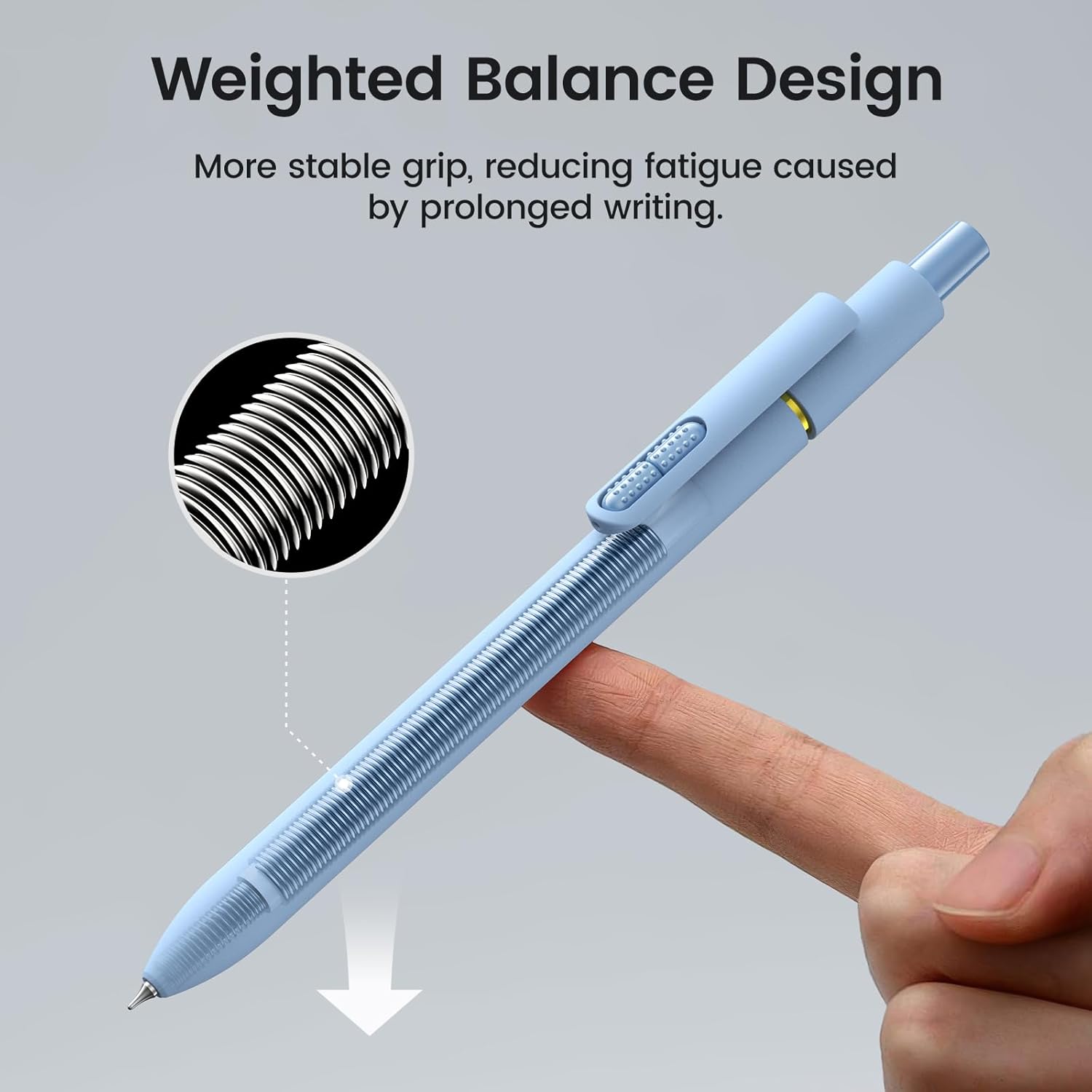 Thumbnail 4 de JIMMIDDA 8 Pcs Gel Pens – 0.7mm Black Ink, Retractable, Quick-Dry, Fidget Rotating Design