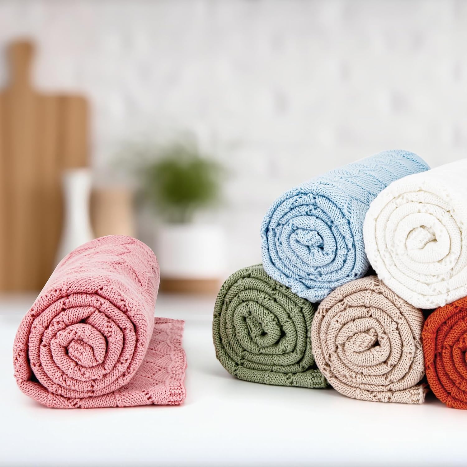 Thumbnail 6 de Loyfoky baby blanket, 100x80cm cotton knit