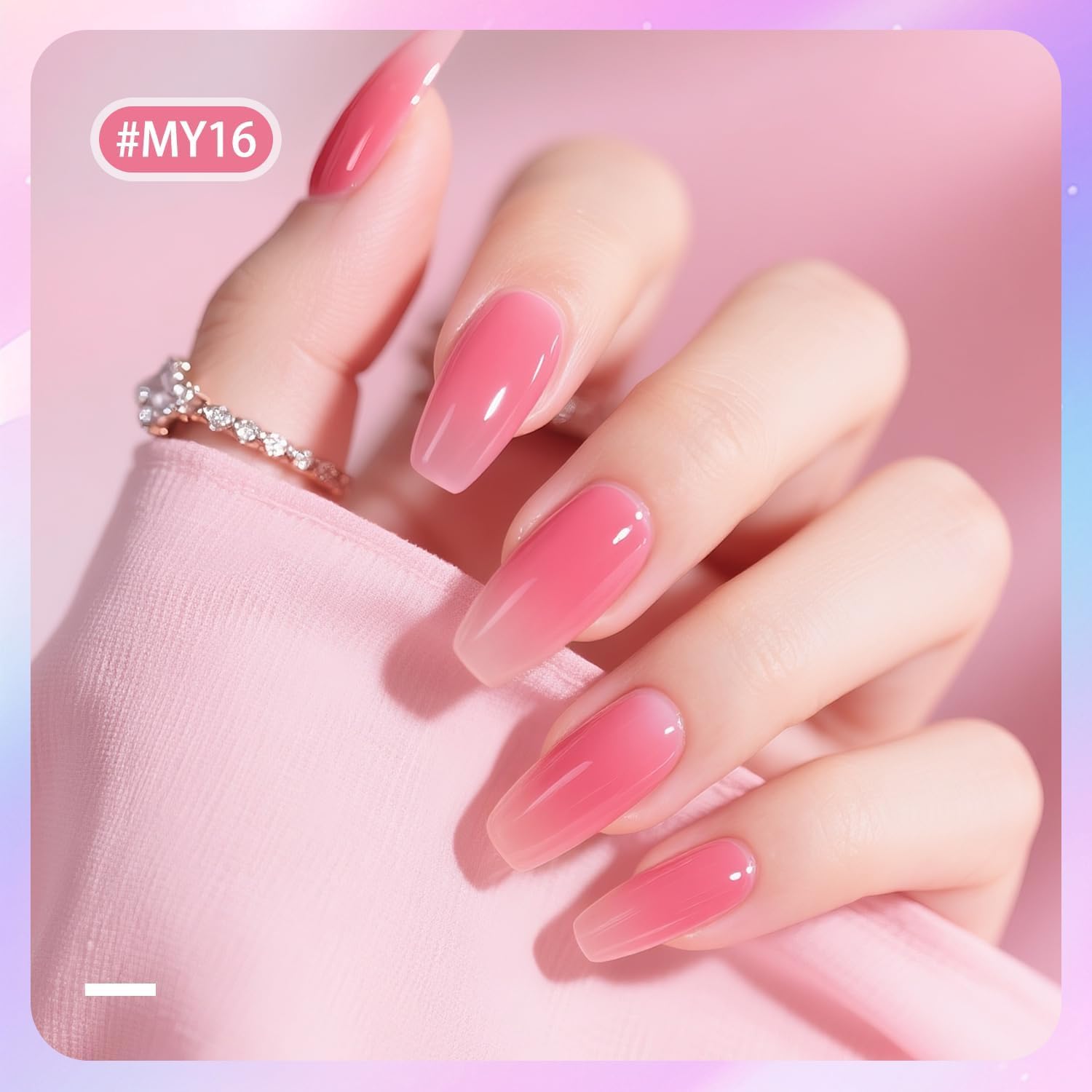 Thumbnail 2 de JODSONE Set Smalto Jelly: 10 Colori con Base e Top Coat, asciugatura rapida e lucentezza alta
