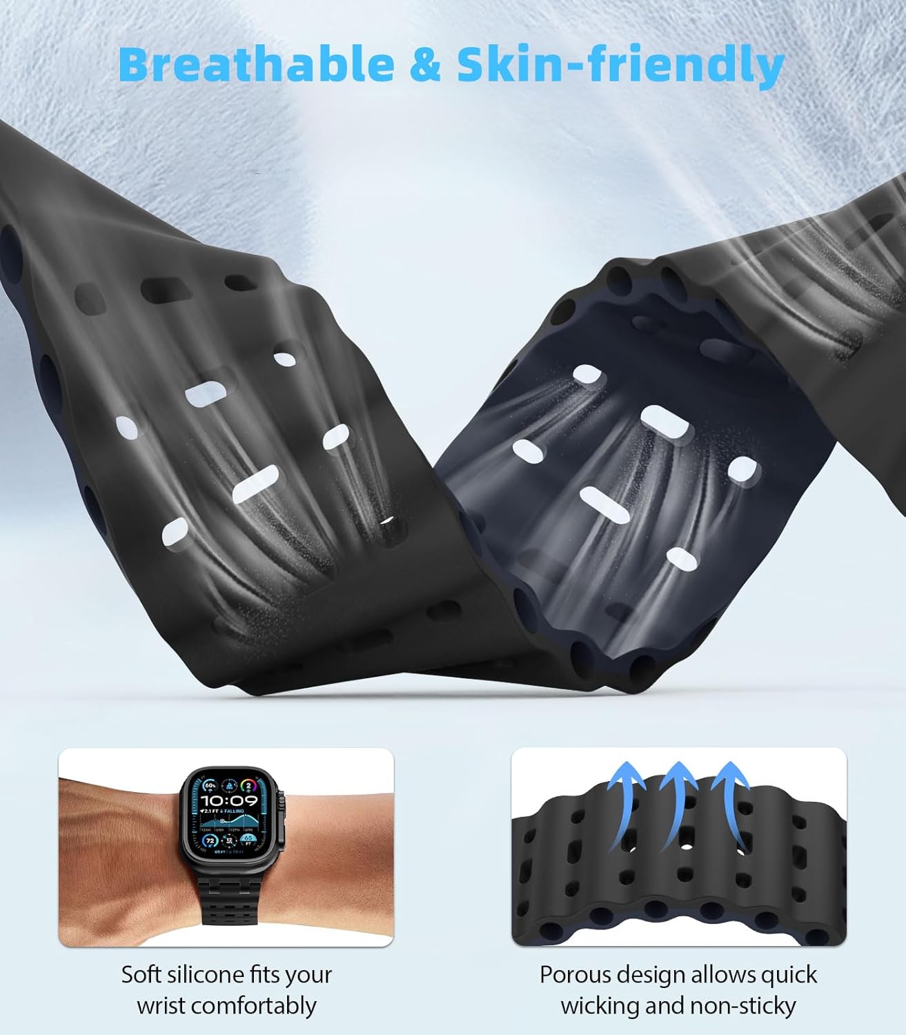 Thumbnail 2 de MoKo Ocean Armband – kompatibel mit Apple Watch Ultra 3/2/1, Series 11–3/2/1, SE und mehr (46–42 mm)