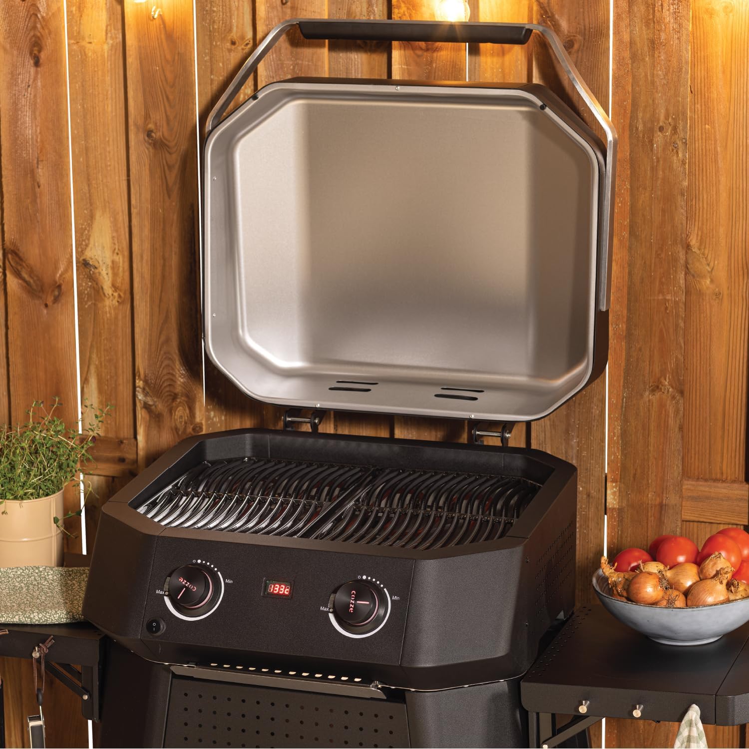 Thumbnail 3 de cozze dwustrefowy grill elektryczny 2100 W z termometrem cyfrowym, czarny