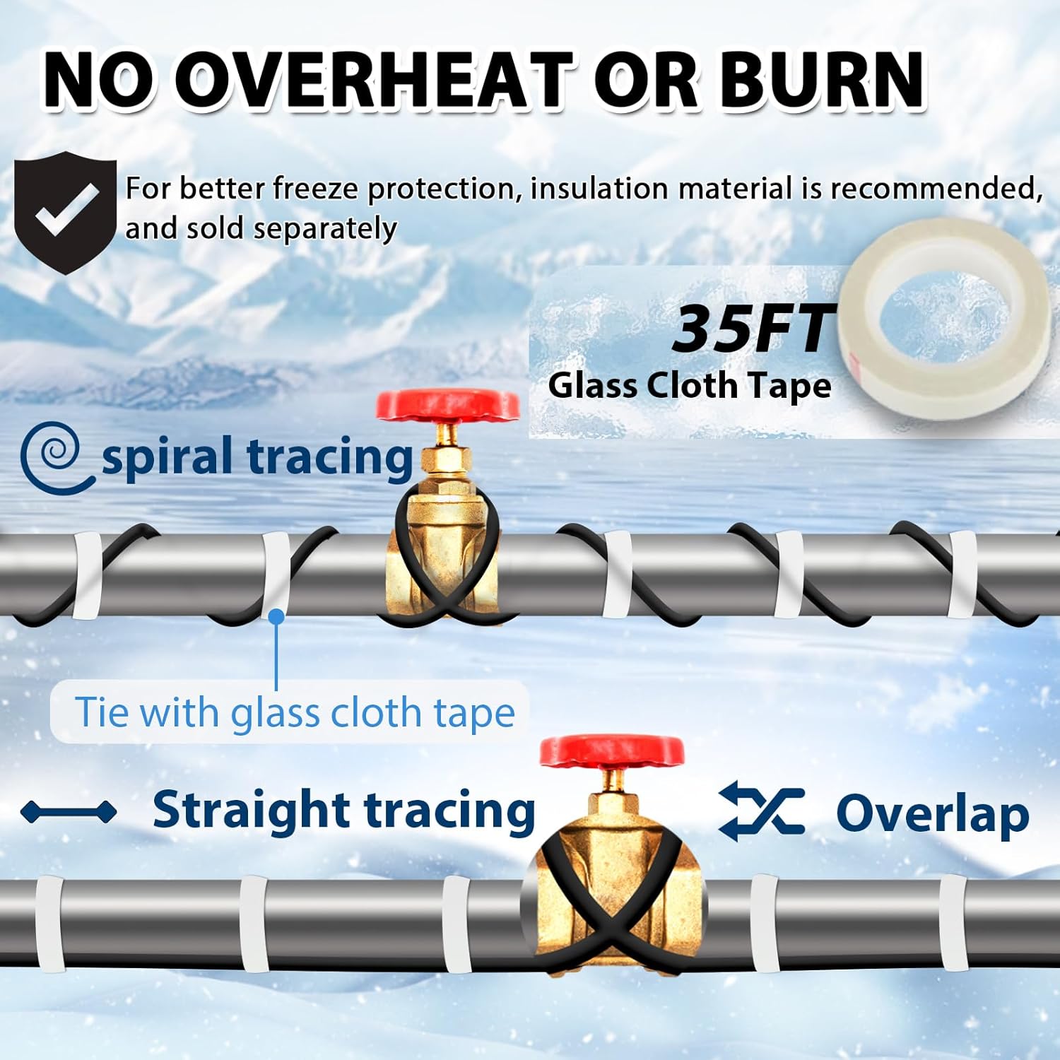 Thumbnail 5 de HEATIT JHSF 120ft self-regulating pipe heat tape