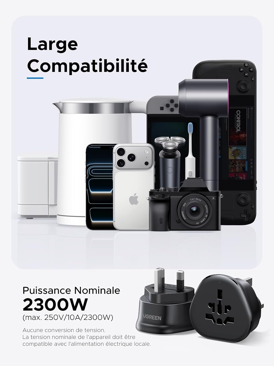 Thumbnail 6 de UGREEN Adaptateur voyage UK 6,5 cm 🔌
