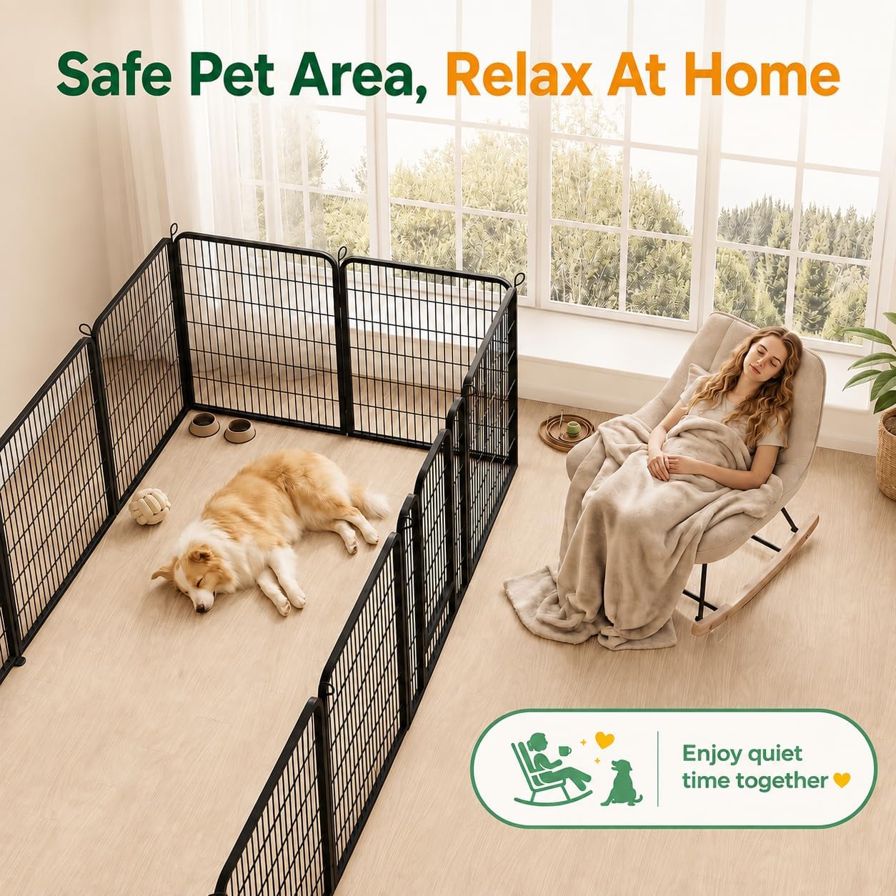 Detalle de Yaheetech Dog Playpen 40-Inch