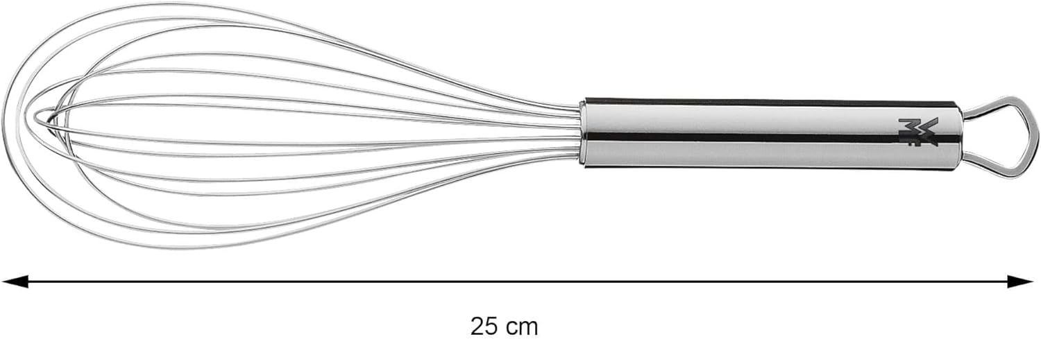 Detalle de WMF Profi Plus Schneebesen 25 cm (Cromargan Edelstahl teilmattiert), 1× Rührbesen mit Aufhängöse