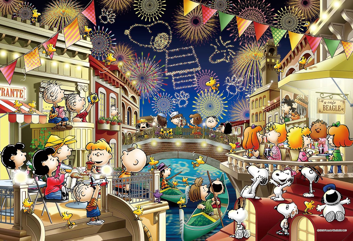 Thumbnail 3 de エポック社 28-038s PEANUTS ぴぃなっつ浪漫館 300ピース ジグソーパズル 26×38cm
