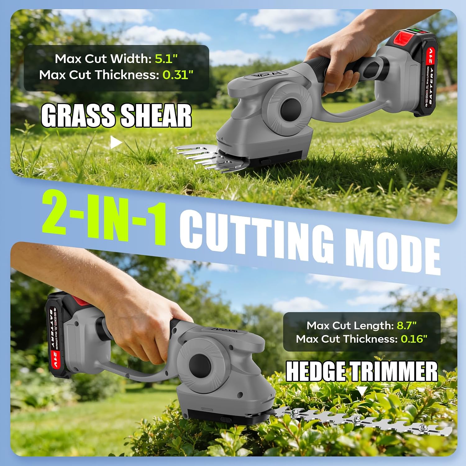 Detalle de Supleap Cordless Hedge Trimmer 21V