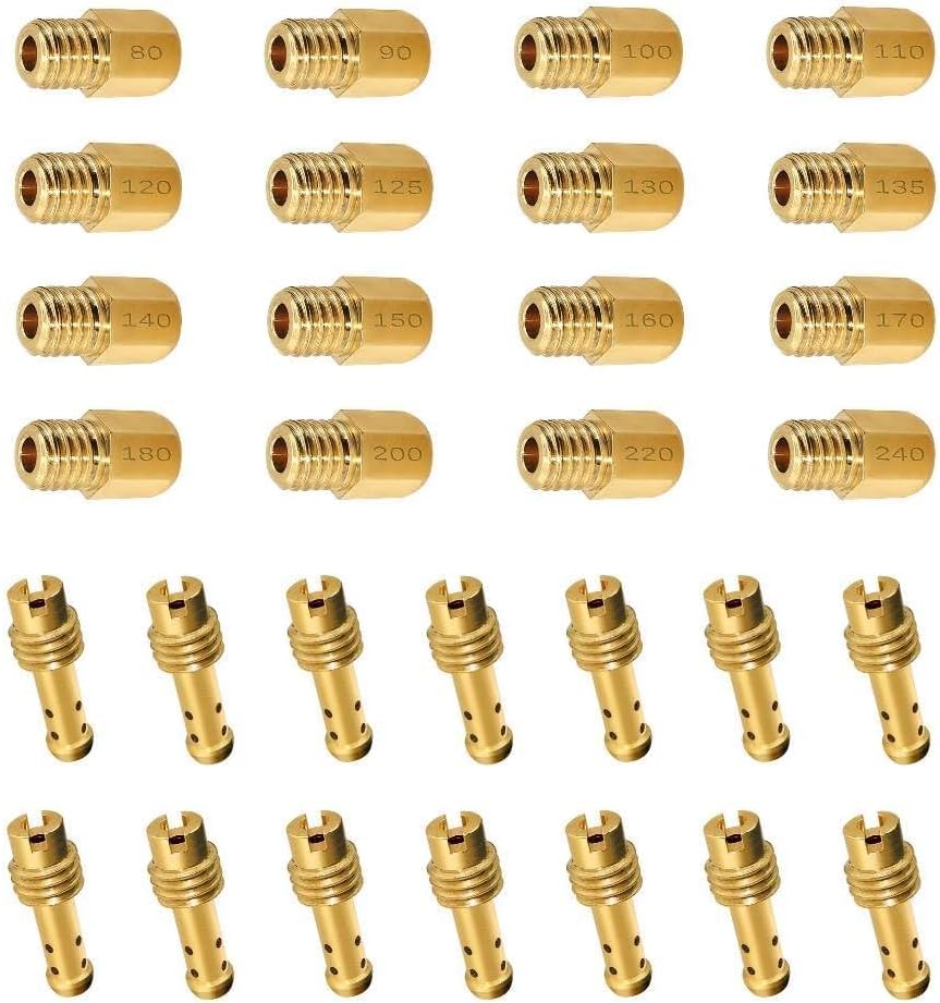 Strongthium 30 Pcs Main & Pilot Jet Kit for Mikuni VM Hex Carbs