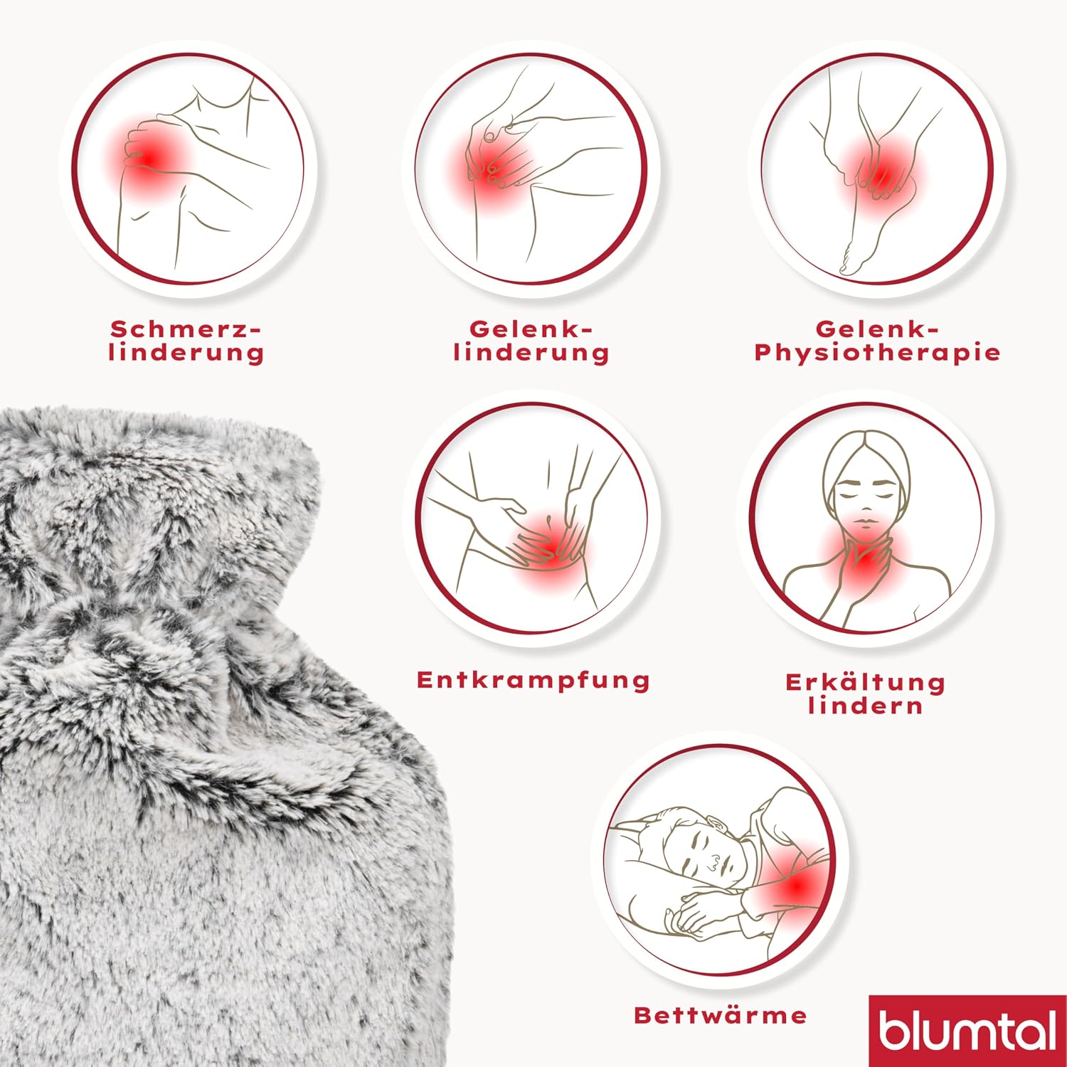 Thumbnail 5 de Blumtal Premium Wärmflasche 1,5 L