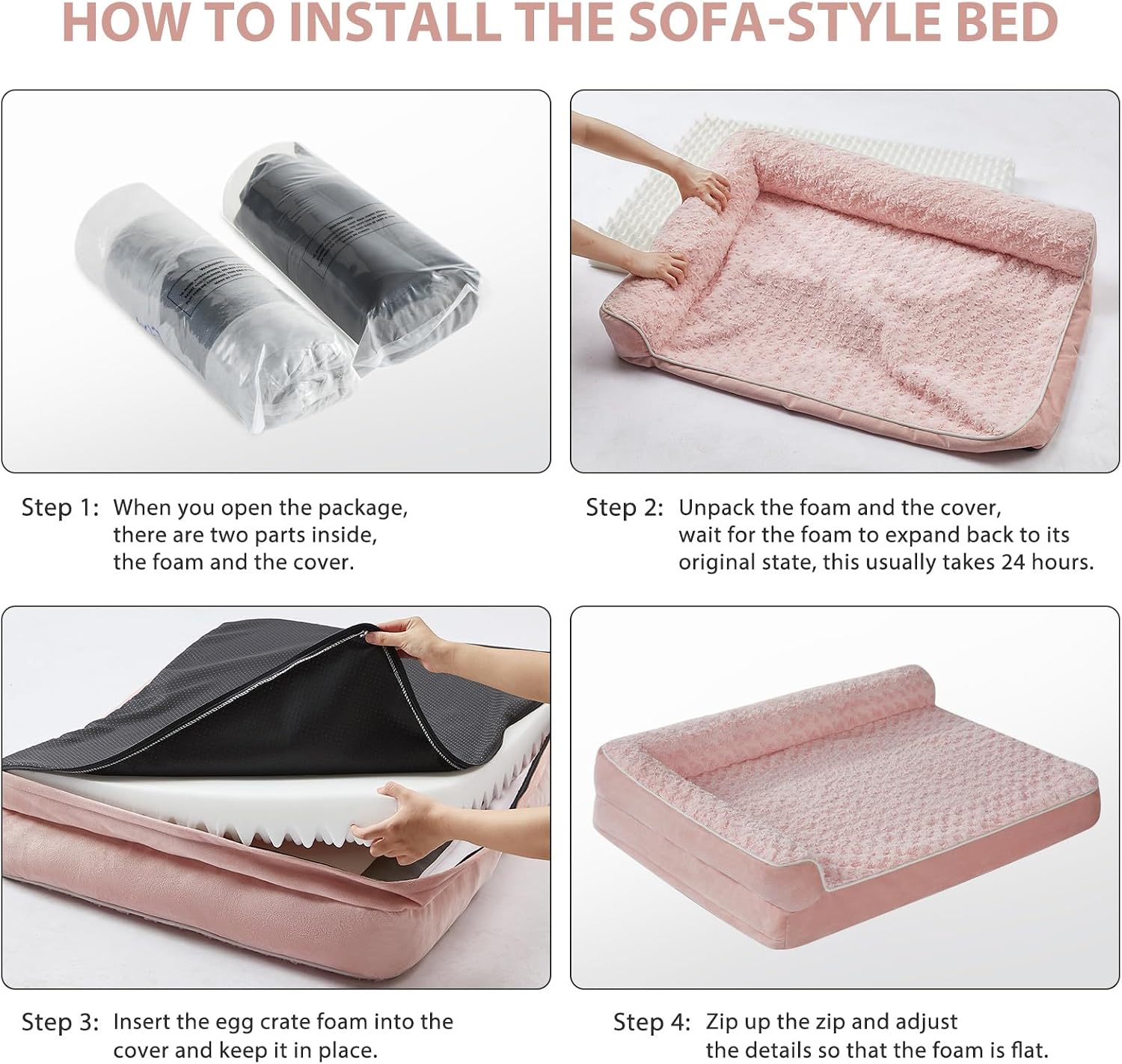 Detalle 1 de BFPETHOME Orthopedic Dog Bed XXL