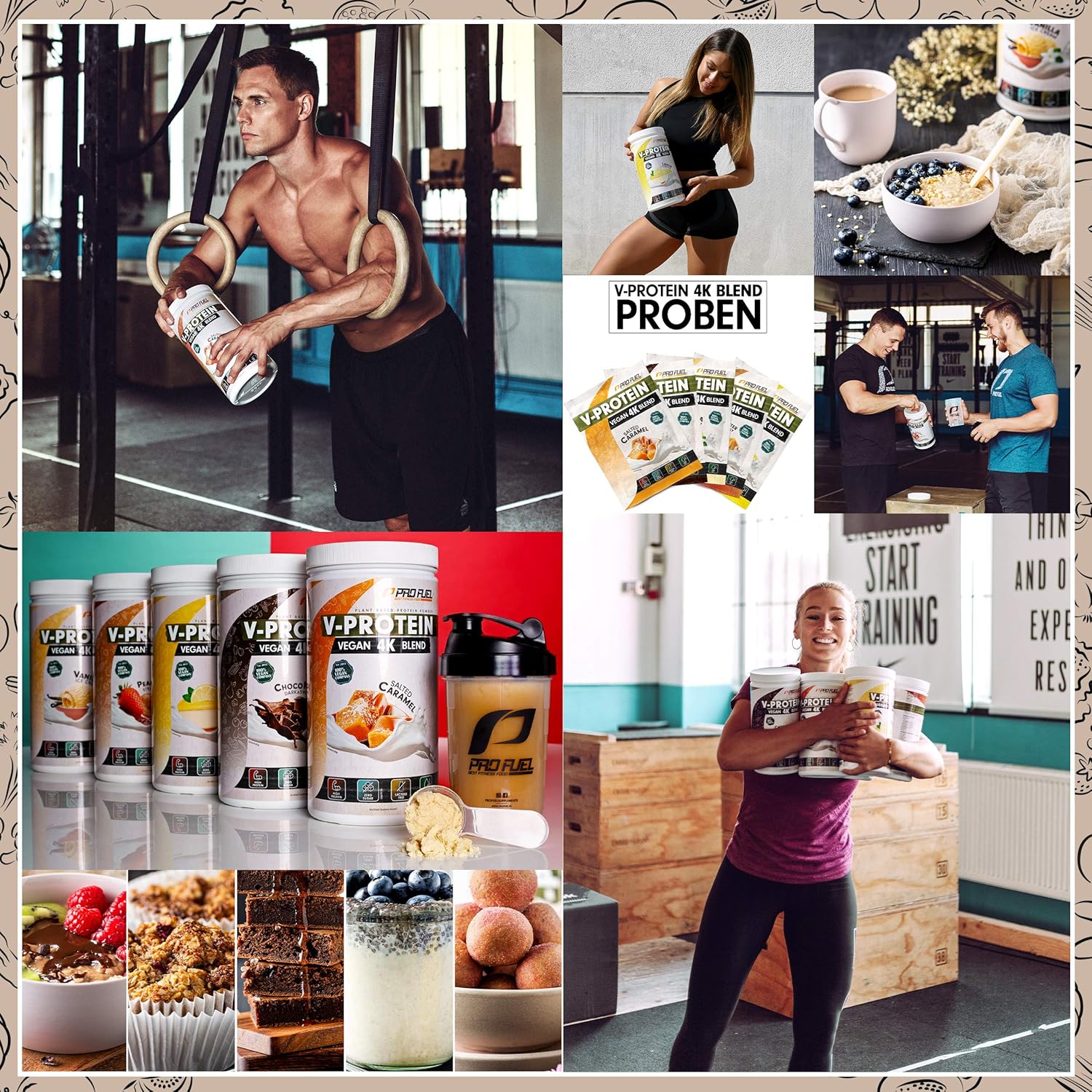 Thumbnail 3 de V-PROTEIN 4K Blend Vegan Proteinpulver 750g