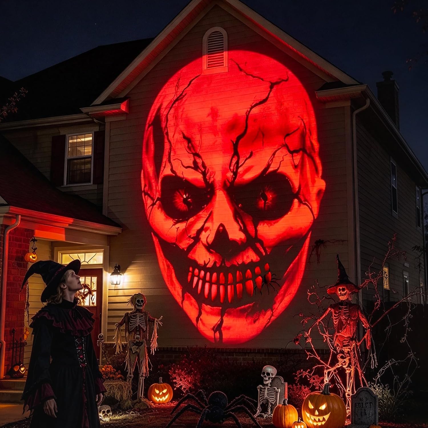 Detalle 2 de Nagudenfo 368 12-in-1 Outdoor Halloween Projector with 3D Motion