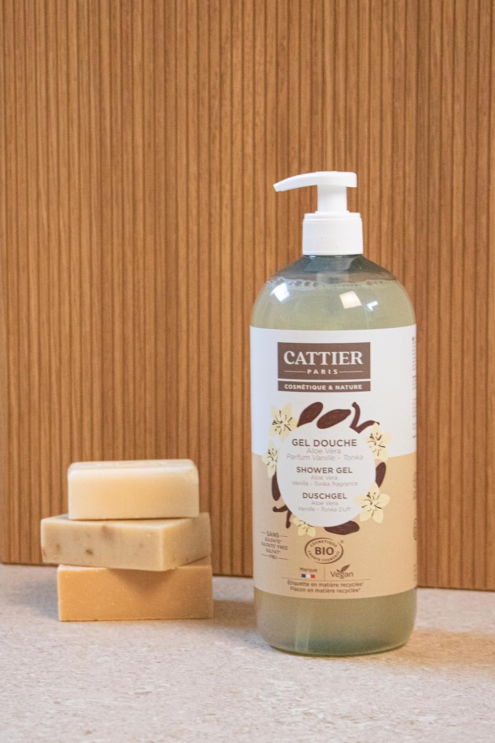 Thumbnail 2 de Cattier Gel douche sans sulfate Parfum Vanille - Tonka 1L