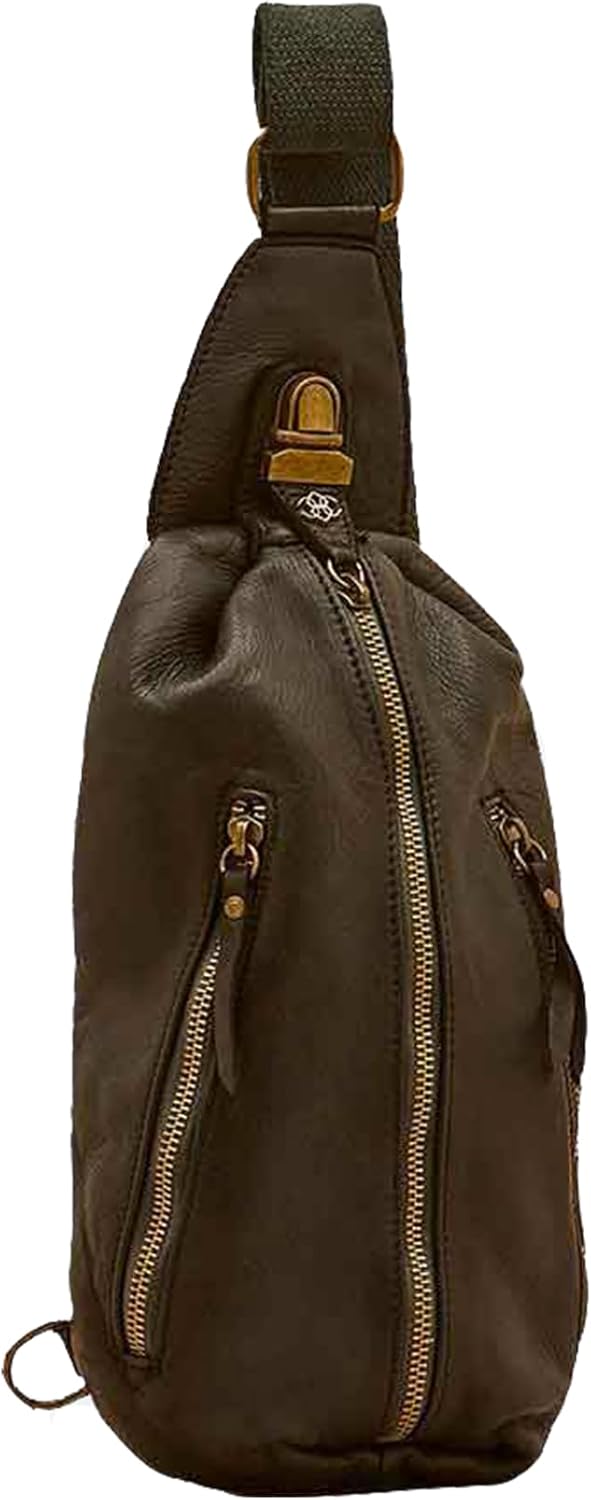 Thumbnail 5 de BARONE Sac à bandoulière pour homme en cuir véritable, fabrication italienne