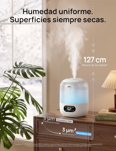 Thumbnail 2 de DREO Silencioso Humidificador para Bebés 3L con Sensor de Humedad – Blanco hielo