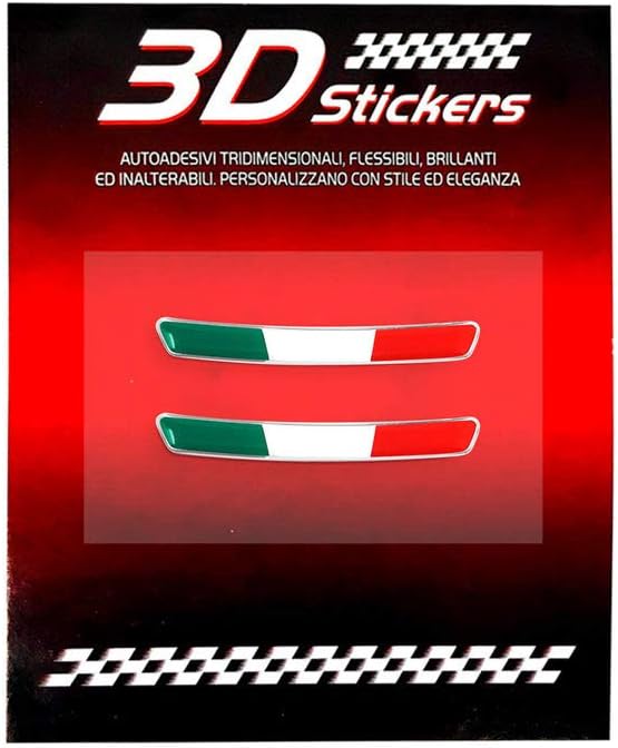 Detalle 2 de 4R Quattroerre.it 14171 Adesivi Italia per Leva Cambio Alfa Giulia Stelvio – Set da 2