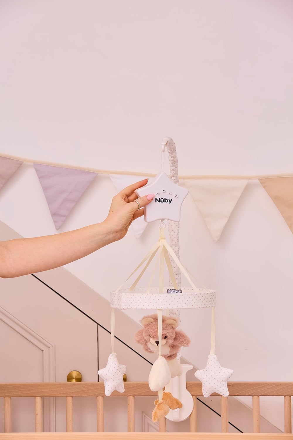 Thumbnail 4 de Nuby Biscuit Bear Musical Cot Mobile for Babies – A Calm, Gentle Soothing Spin for Bedtime