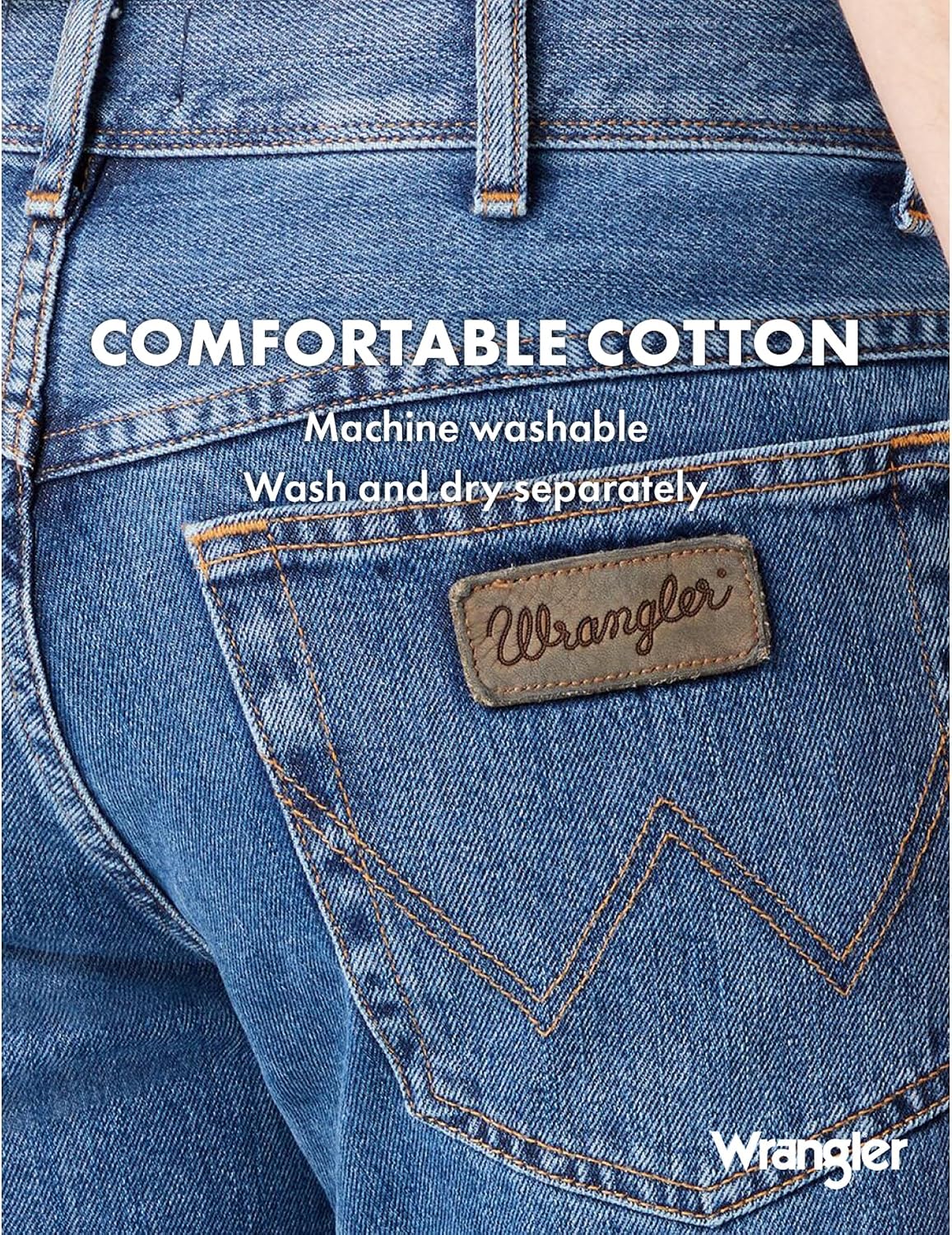 Detalle de Wrangler Texas Stretch Straight Leg Men's Jeans
