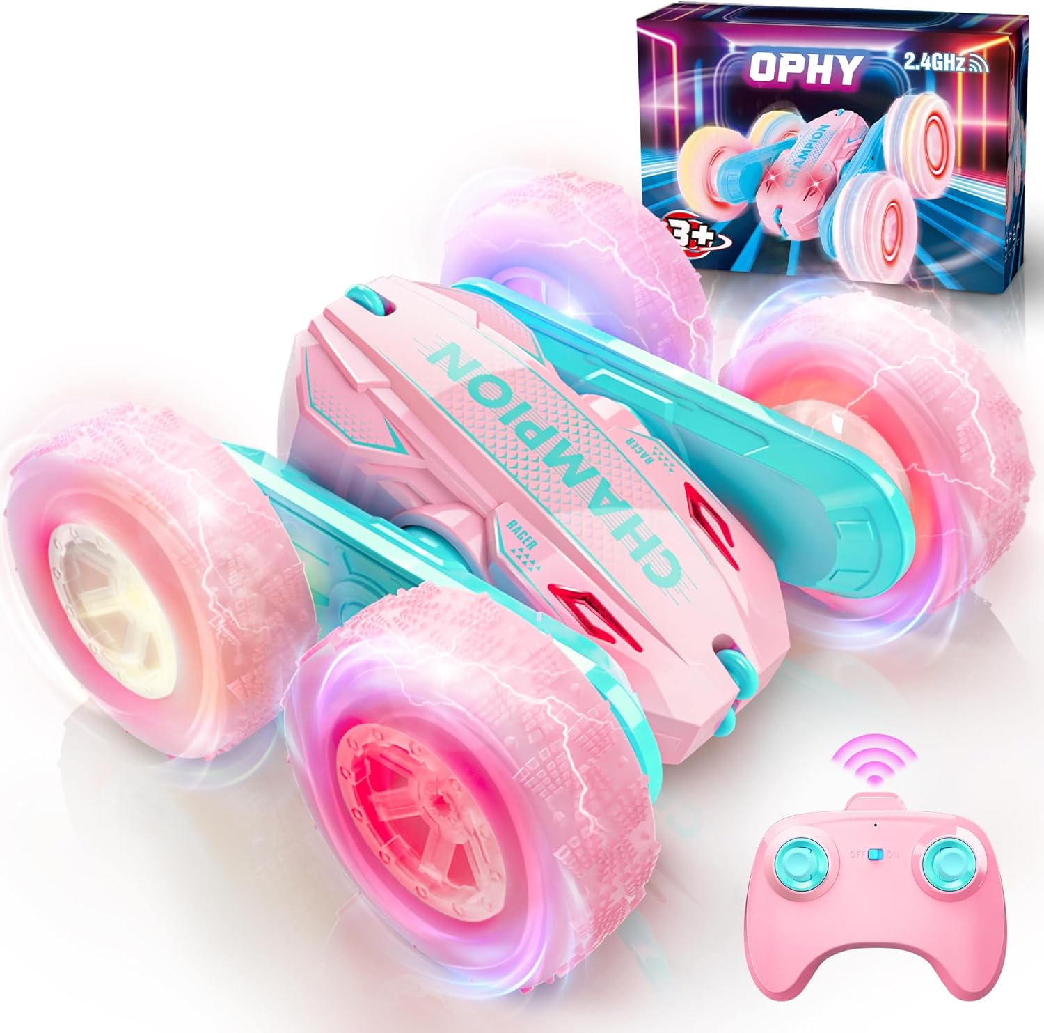 Detalle de Ophy Auto Telecomandata LED 360° – Giocattolo esterno per bambini 3+