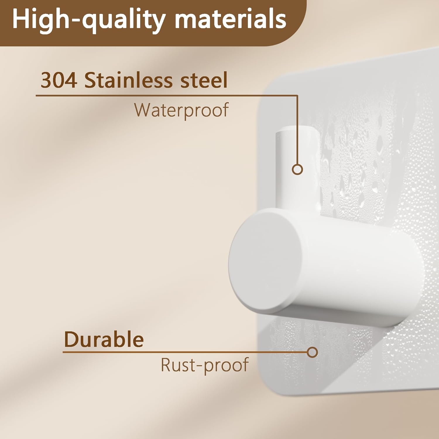 Detalle de Self adhesive hooks 4 pack, up to 8KG