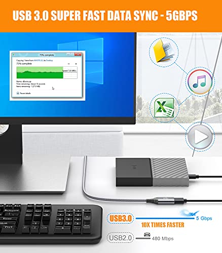 Thumbnail 3 de Câble rallonge USB 3.0 10m AviBrex: extension fiable pour périphériques et VR