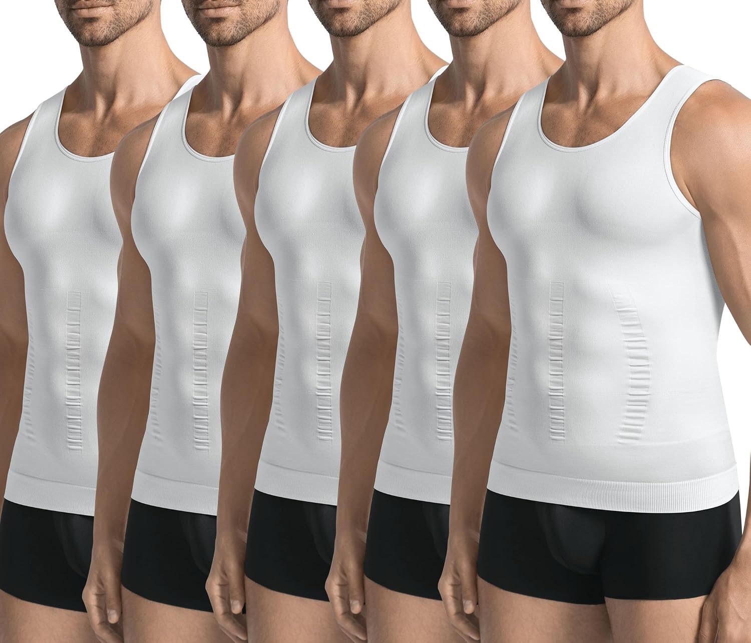 Thumbnail 6 de JESIDO 3-Pack Compression Shirt for Men: Slimming Body Shaper Tank Top