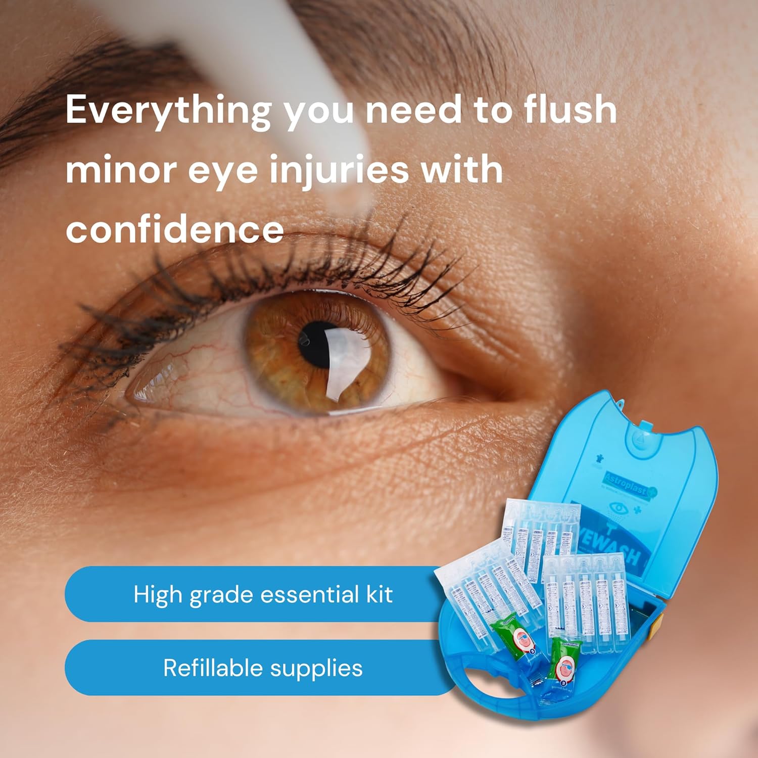 Detalle de Astroplast 1047080 Piccolo Eyewash Dispenser, Blue