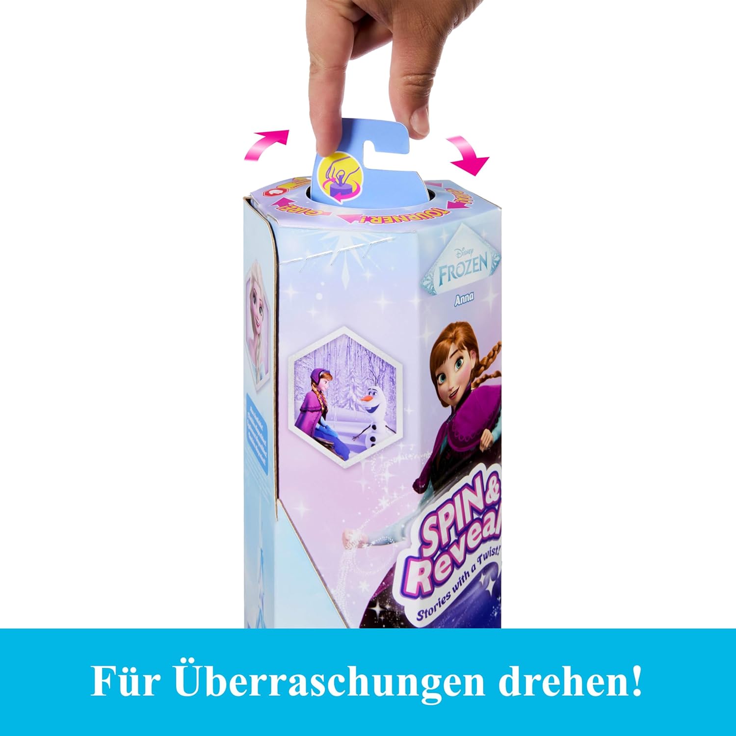 Thumbnail 2 de Mattel Disney Die Eiskönigin Anna Spin & Reveal Modepuppen-Set (11 Überraschungen) – JBG60