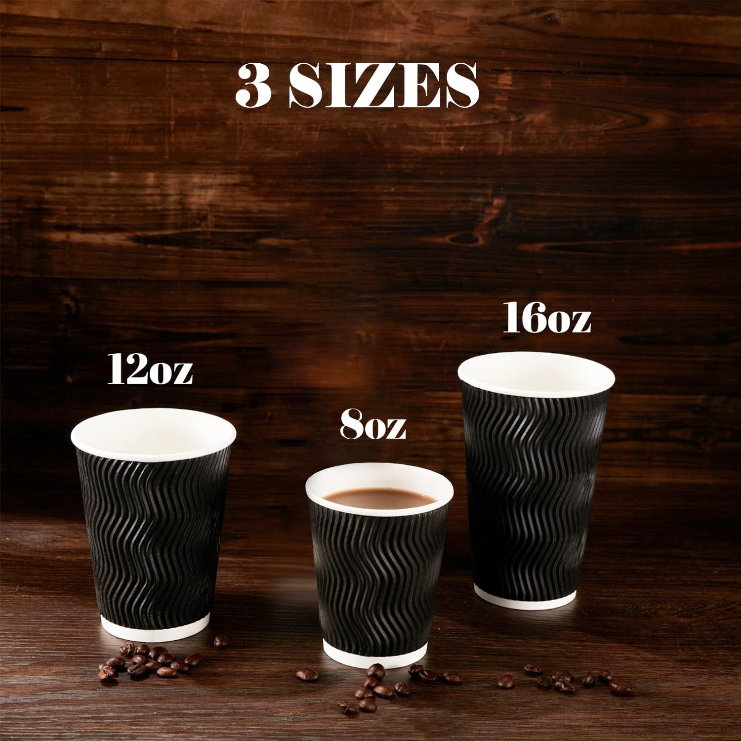 Thumbnail 4 de Lamosi 12 oz Disposable Coffee Cups 120 Pack