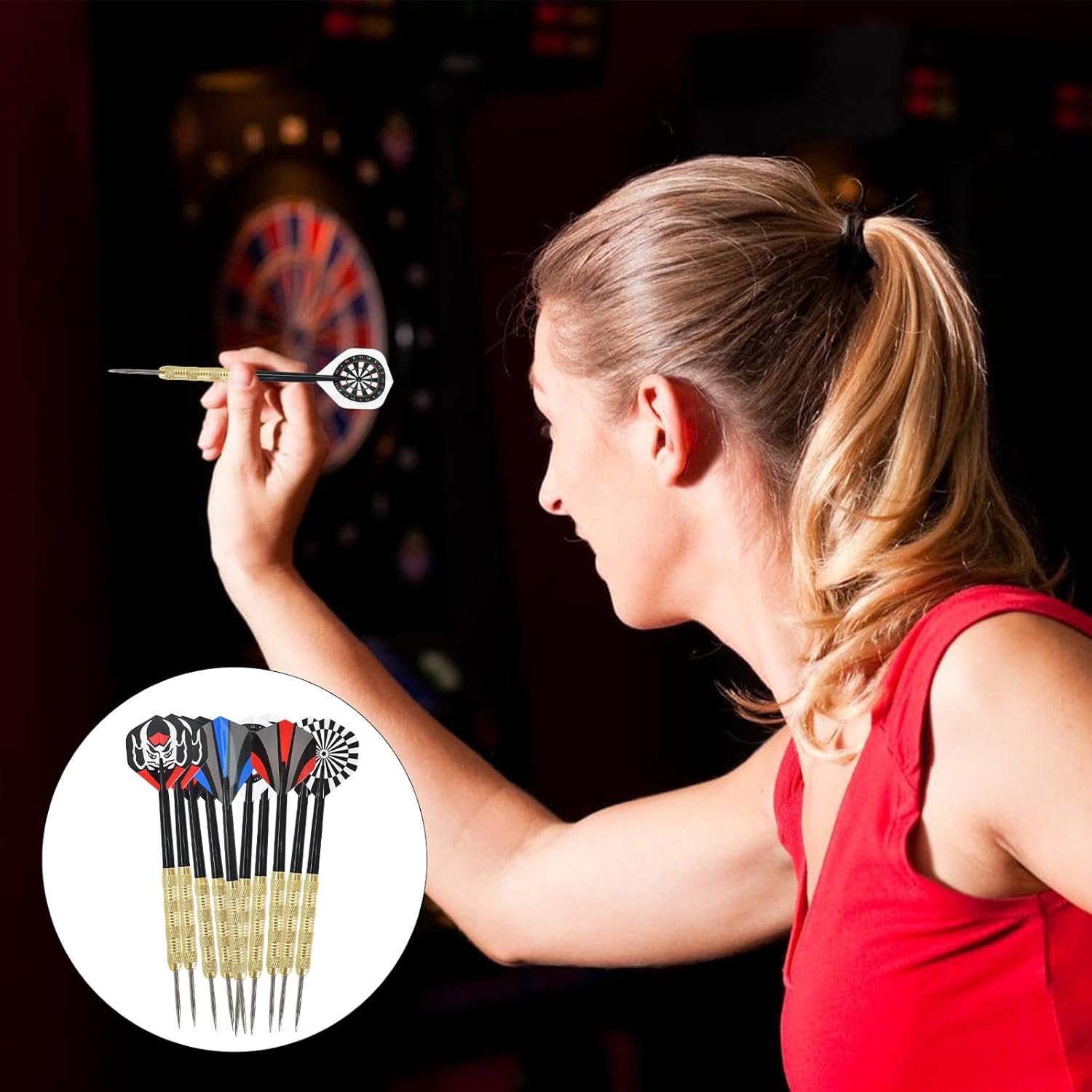 Thumbnail 6 de Mikihat Dartpfeile – 18er Set mit Metallspitze, Aluminium-Schaft und 6 Typen Flights (15,2 cm)