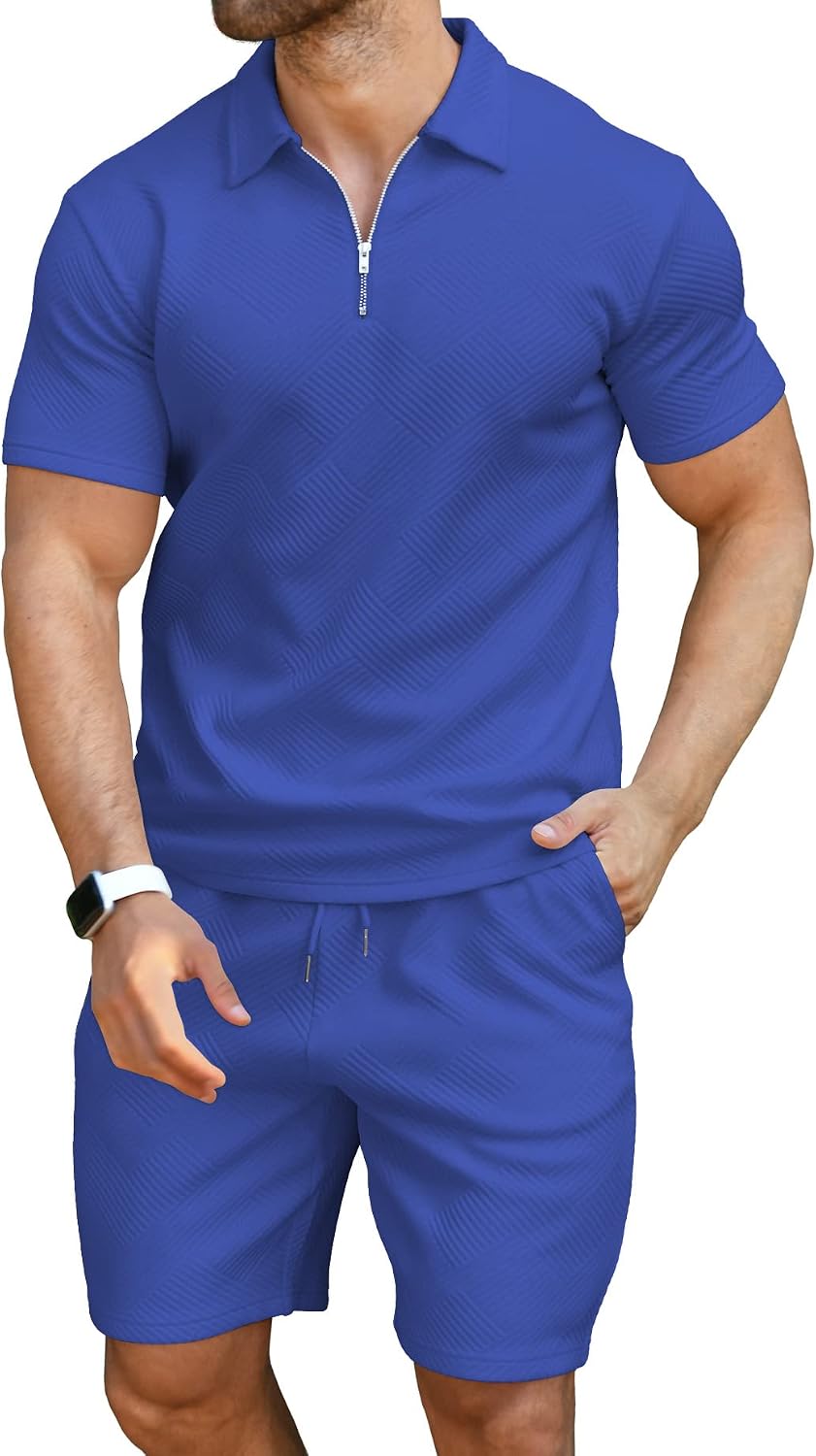 Detalle 2 de KUYIGO Ensemble polo et short 2 pièces M-3XL