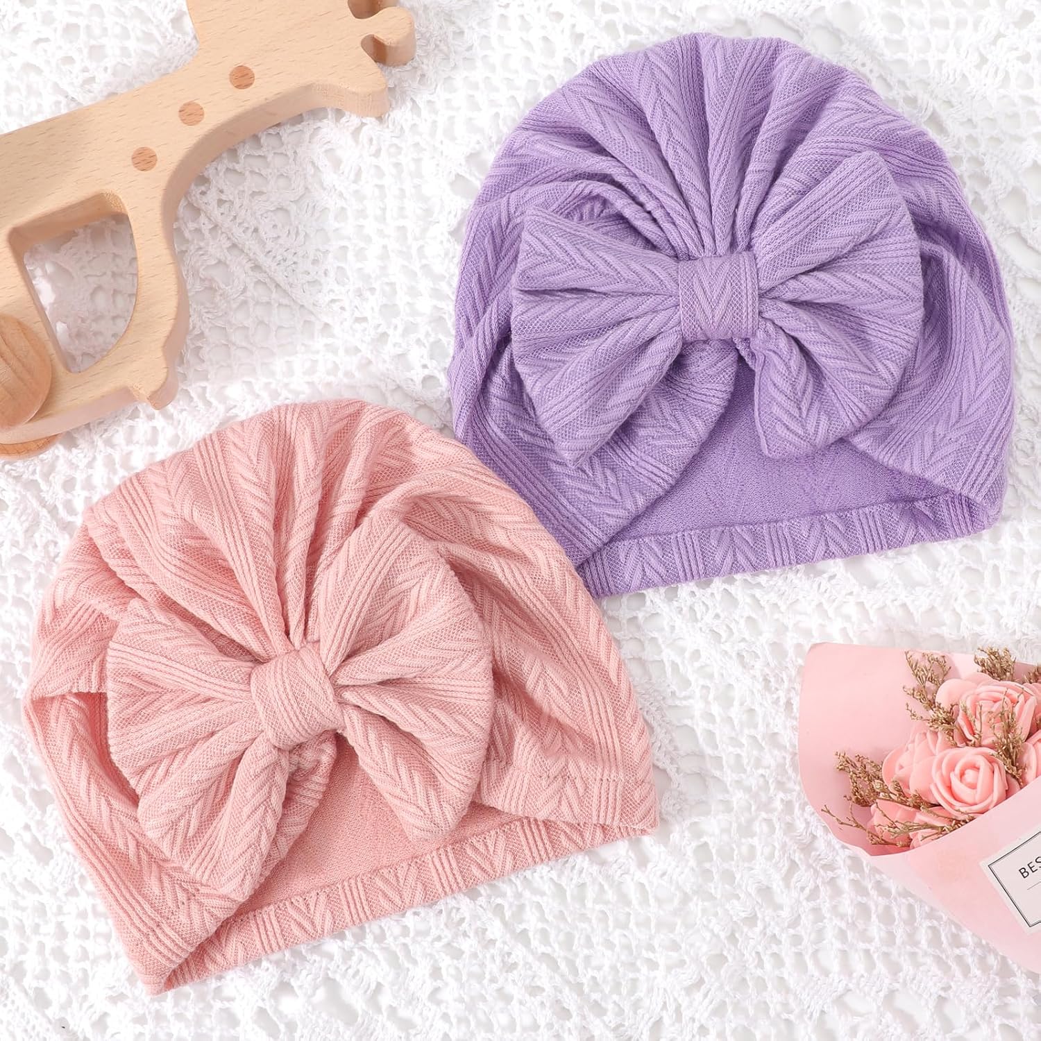 Thumbnail 4 de DRESHOW Newborn Baby Hat Soft Stretchy Turban